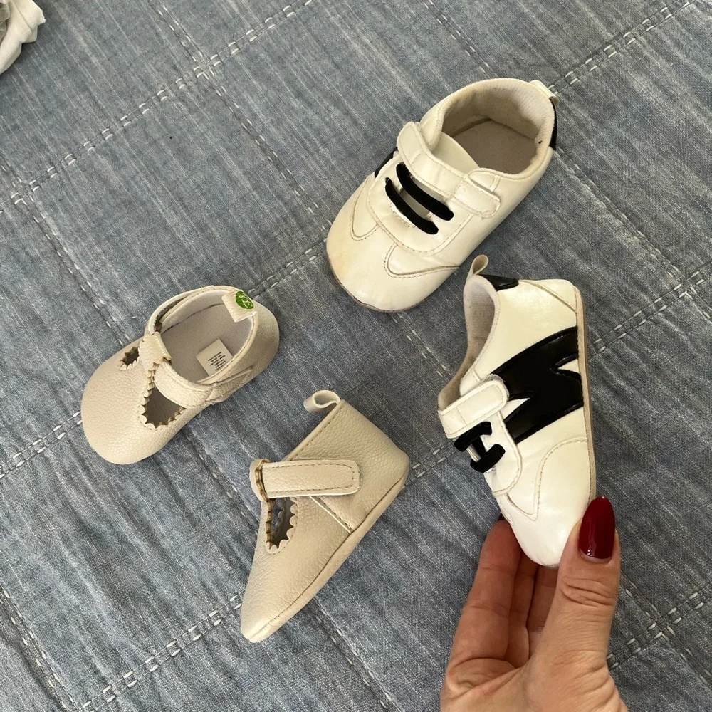 Baby boy shoes 0-3 month set of two pairs dressy shoes